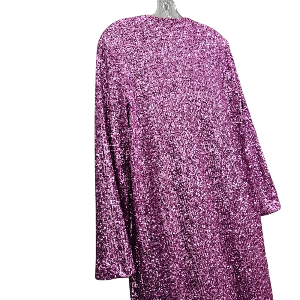 Show Me Your MUMU Duster Nwot Lavender Sequined 3/4 Longsleeve Open Front Coat